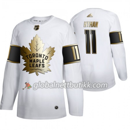 Toronto Maple Leafs Hockeydrakt Zach Hyman 11 Adidas 2019-2020 Golden Edition Hvit Authentic - Herre